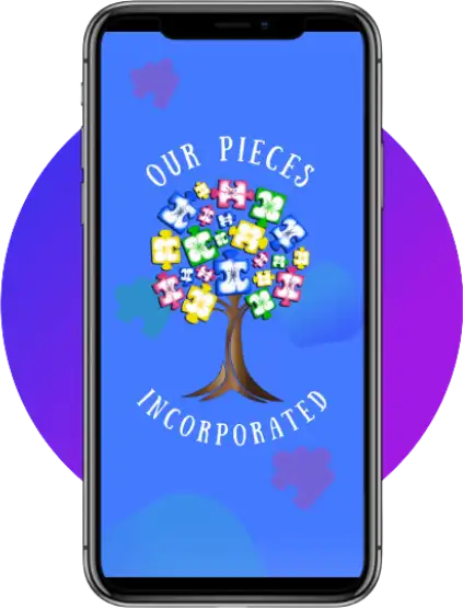 The Our Pieces app shown on a phone